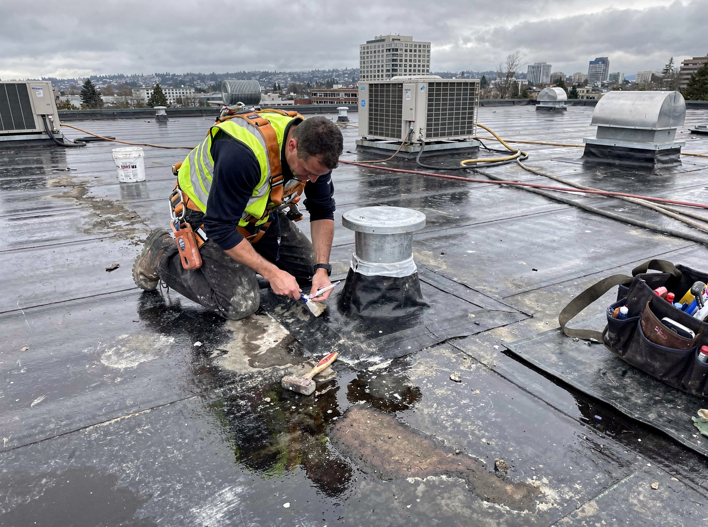 Flat & Low-Slope Roof Leak Repair in Everett, WA